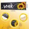 4 Pieces Sunflower Bathroom Decor Kitchen Decoration Farmhouse Wall Signs Rustic Sunflower Bathroom Wall Art Wooden Signs(Gray)